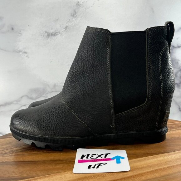 Sorel Shoes - Sorel Joan of Arctic Chelsea II Boots Womens 12 Black Leather Slip On NL3346-052